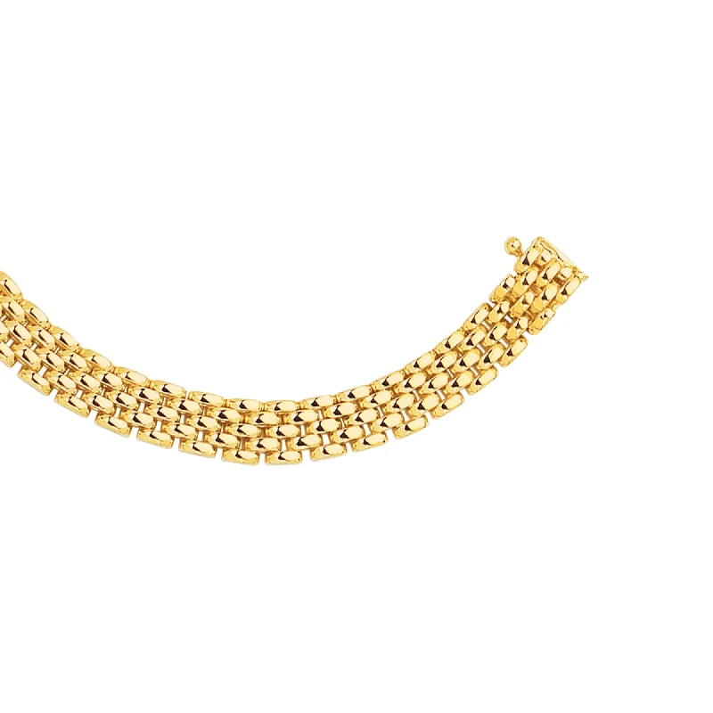 14K Gold 6.5mm Panther Bracelet