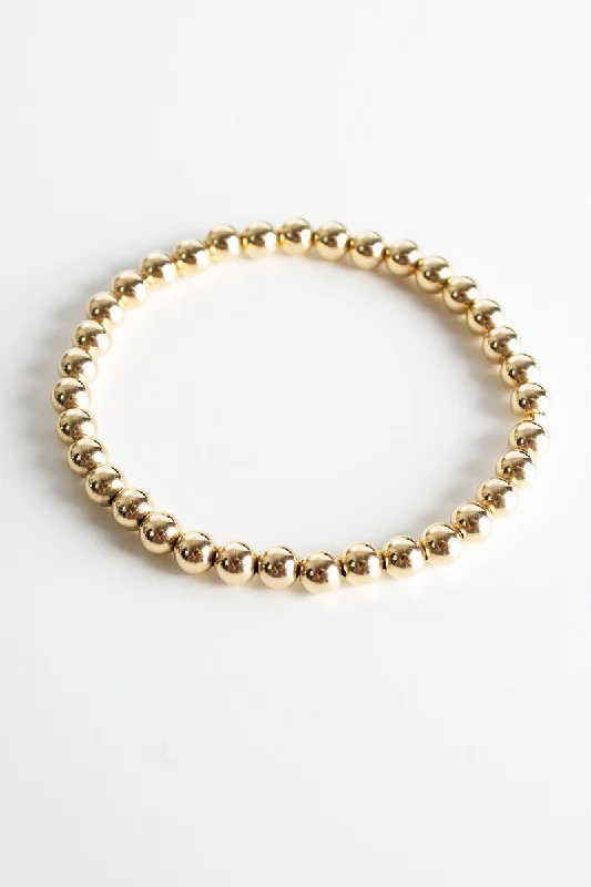 5mm Gold Bead Bracelet