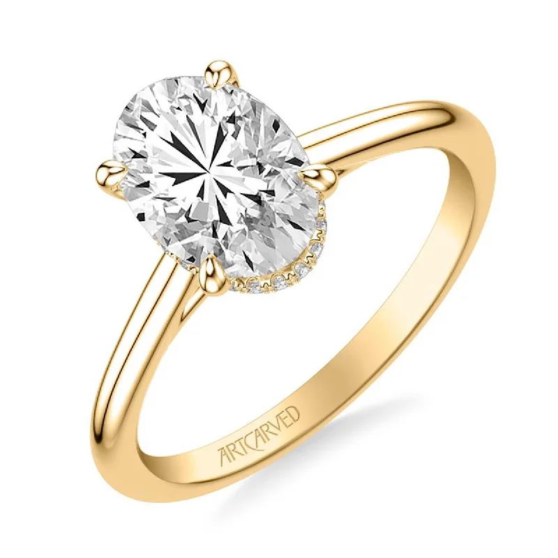 Artcarved Diamond Engagement Ring Setting in 14kt Yellow Gold (1/10ct tw)