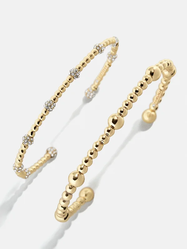 Chloe Bracelet Set - Gold/Pavé