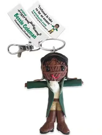 Bessie Coleman String Doll Keychain