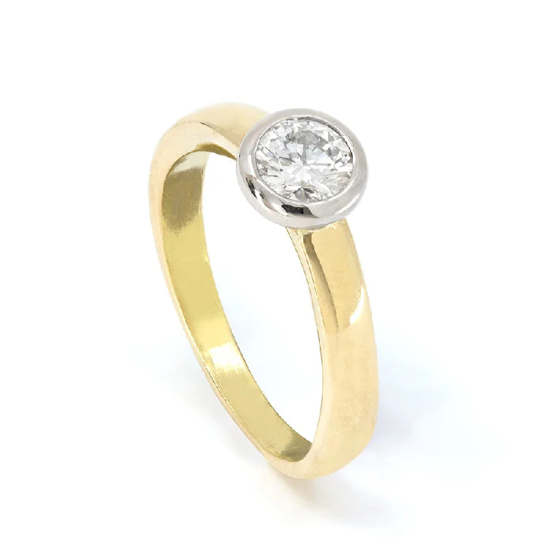 Bezel set Diamond Solitaire Ring