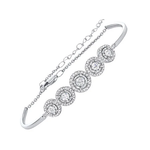 14KT WHITE GOLD DIAMOND (1CTW) BANGLE