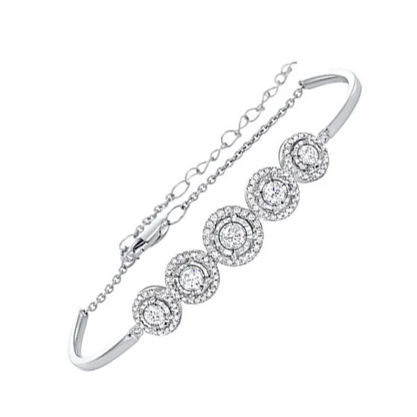 14KT WHITE GOLD DIAMOND (1 1/2CTW) BANGLE