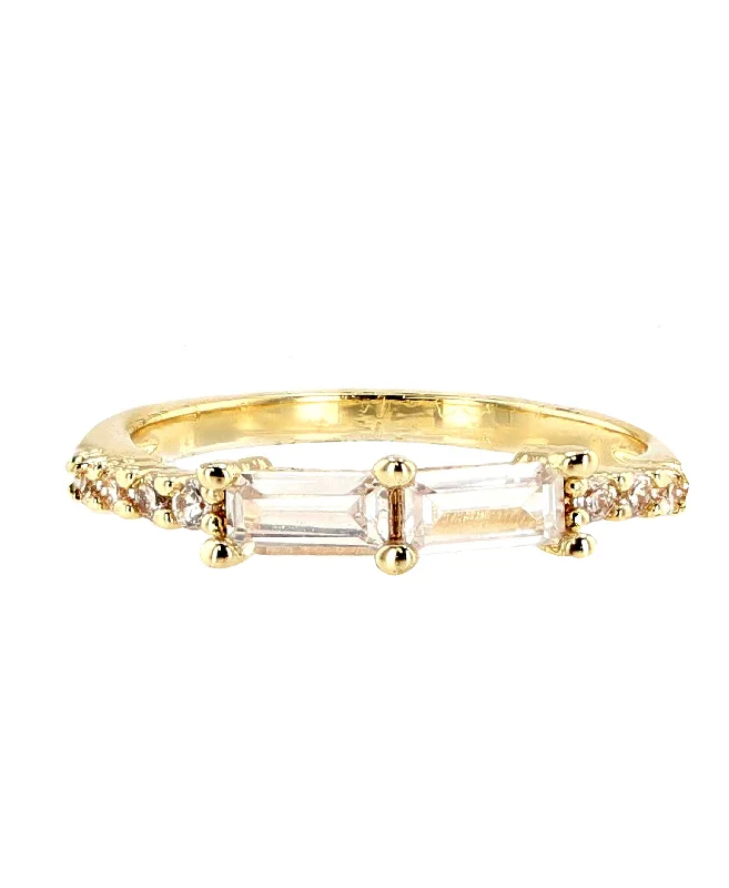 CZ Baguette Ring