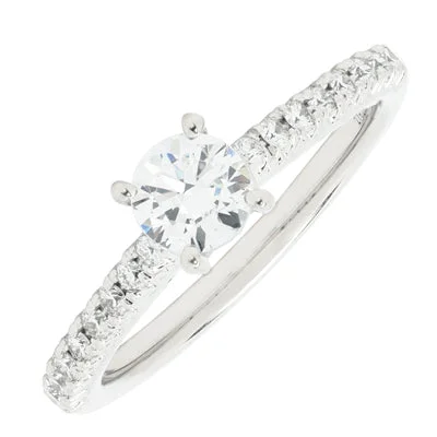 Diamond Engagement Ring Setting 14kt White Gold (1/4ct tw)