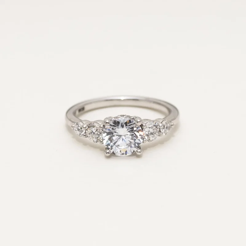 Diamond Engagement Ring Setting in 14kt White Gold (1/2ct tw)