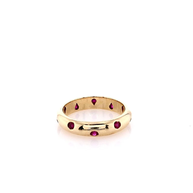 Estate Tiffany & Co Etoile 18k Yellow Gold Ruby Ring