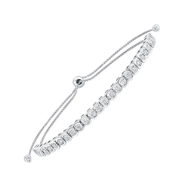 10KT WHITE GOLD DIAMOND (1/2CTW) BRACELET