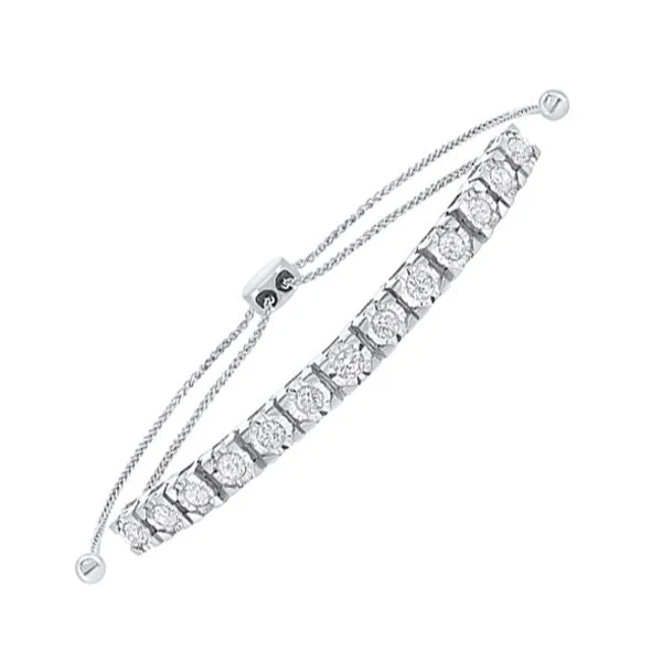 14KT WHITE GOLD DIAMOND (1CTW) BRACELET