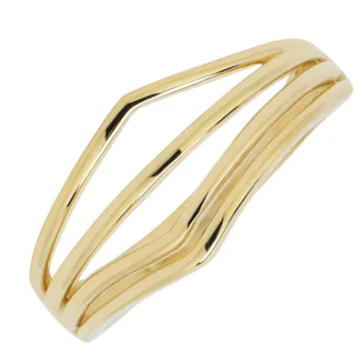 Four Bar Ring in 14kt Yellow Gold