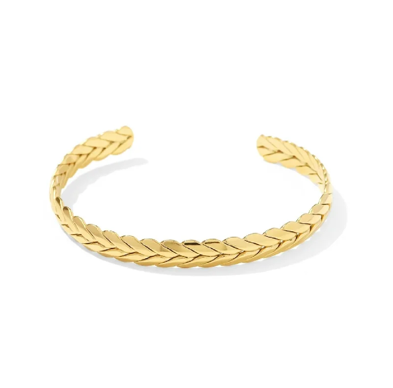 GOLD BRAID - 18K Gold Cuff Bracelet - Accent