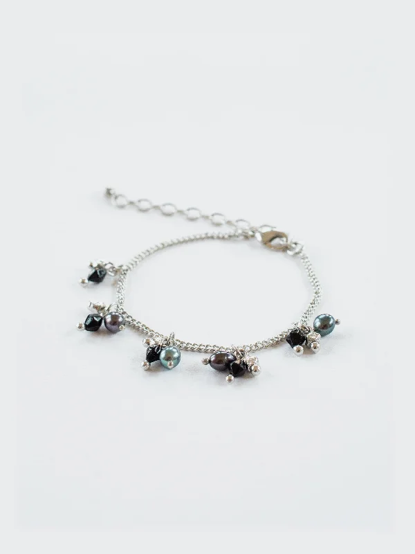 Gracie Beaded Bracelet - Silver