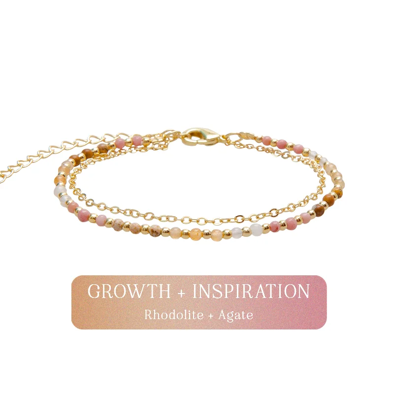 Growth & Inspiration 2mm Layered Healing Bracelet