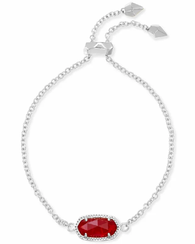 Kendra Scott  Elaina Delicate Chain Bracelet Rhodium Red Illusion