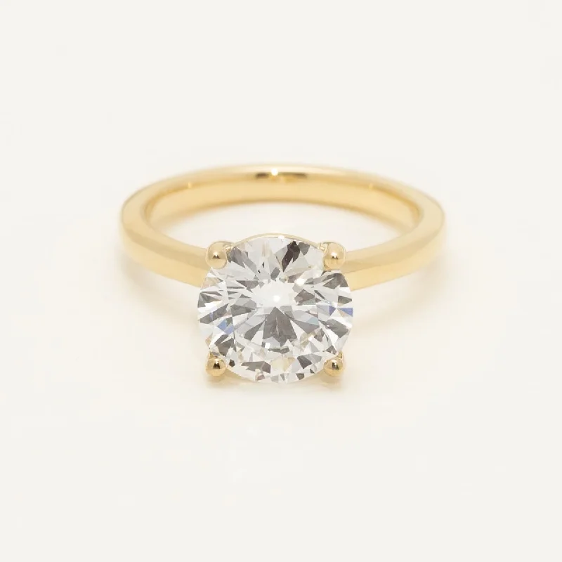 Lab Grown Diamond Solitaire Ring in 14kt Yellow Gold (3ct)