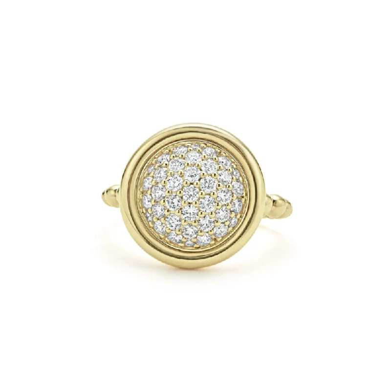 Lagos 18k Gold Meridian Circle Diamond Ring