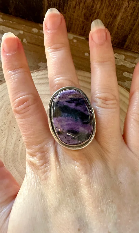 MYSTIC SHADOWS CHAROITE Chimney Butte Ring • Size 7