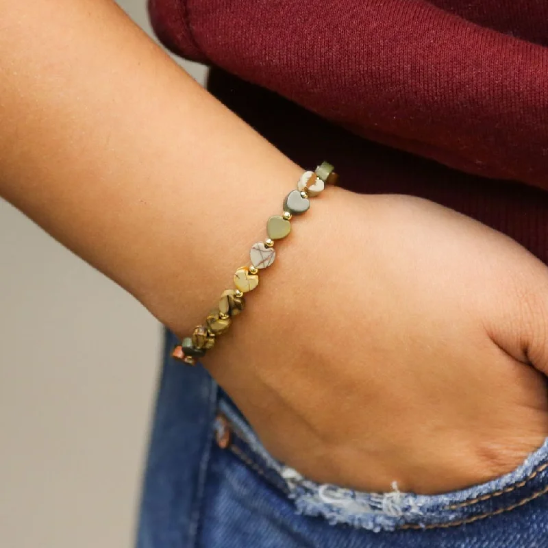 Stoned Heart Camouflage - Stone Heart Accent Bracelet