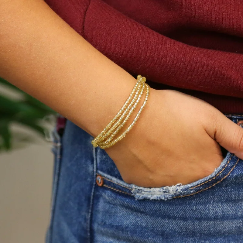 Wrap Around Beaded Accent Bracelet